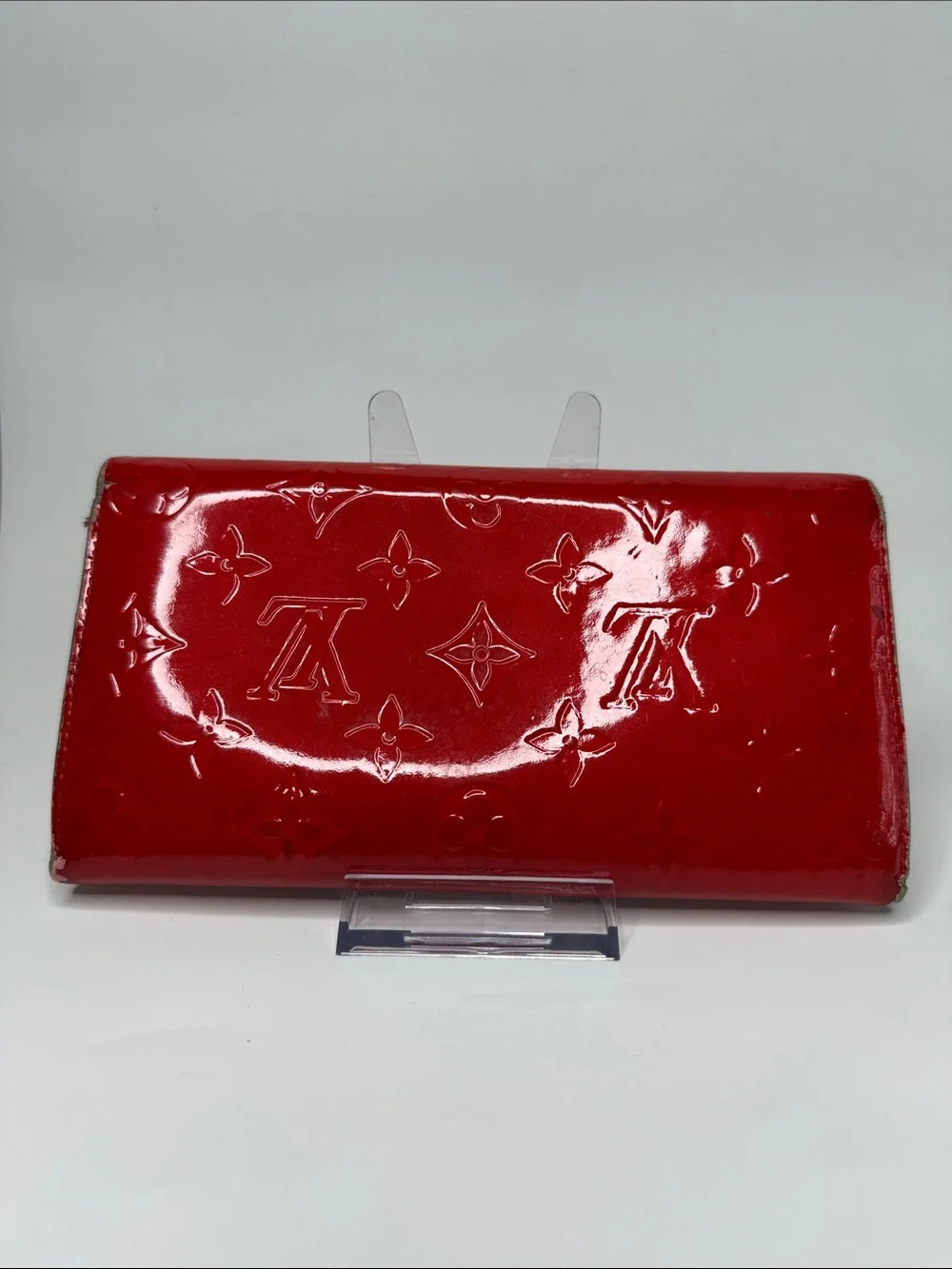 Louis Vuitton Portefeuille Monogram Red Vernis Leather Wallet | Women’s | Used |